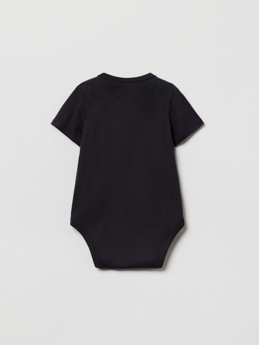 Organic cotton bodysuit with embroidered bear_1