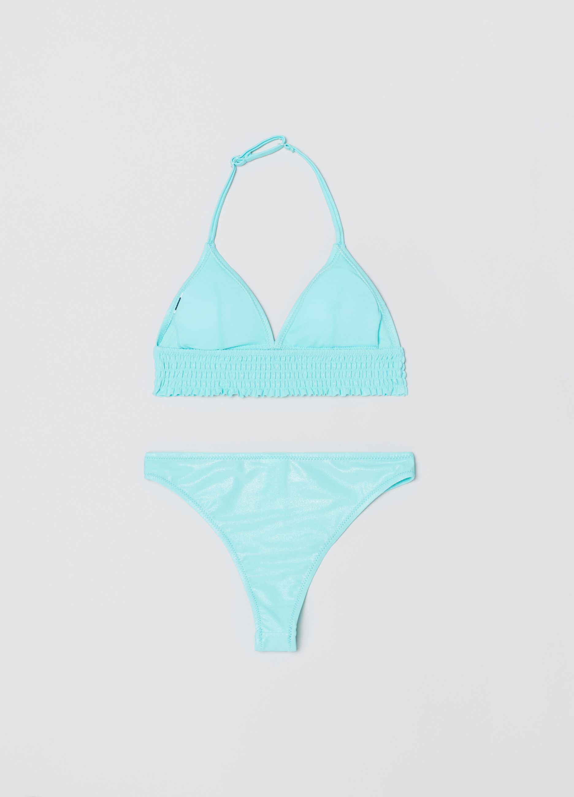 Bikini in lurex con punto smock_1