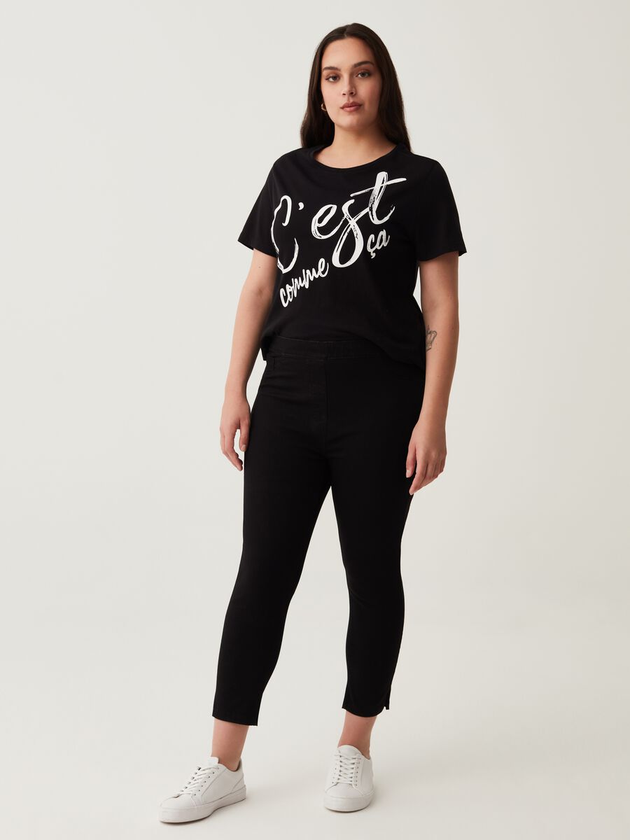Jeggings cropped con spacchetti Curvy_0