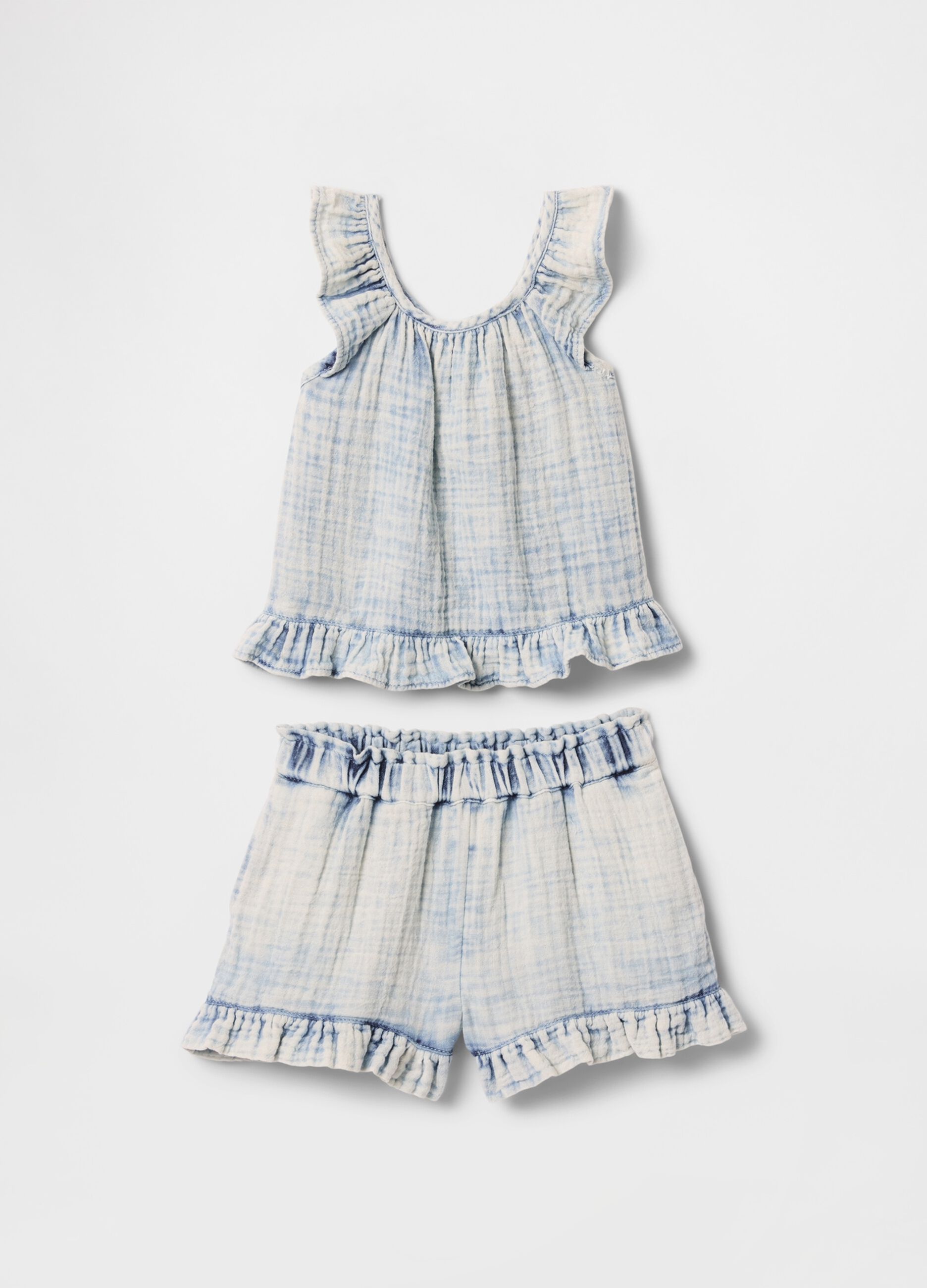 Summer Set with Ruffled Top and Shorts