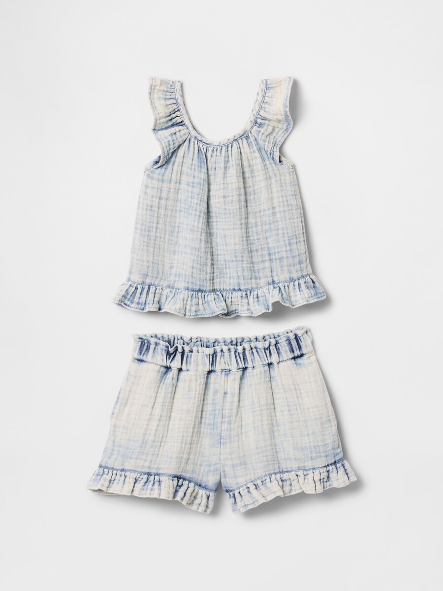 Summer Set with Ruffled Top and Shorts_1