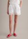 White pure cotton shorts with elasticated waistband_1