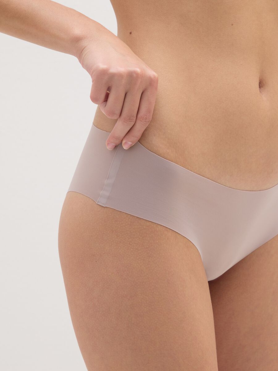 Culotte in tessuto elasticizzato beige_3
