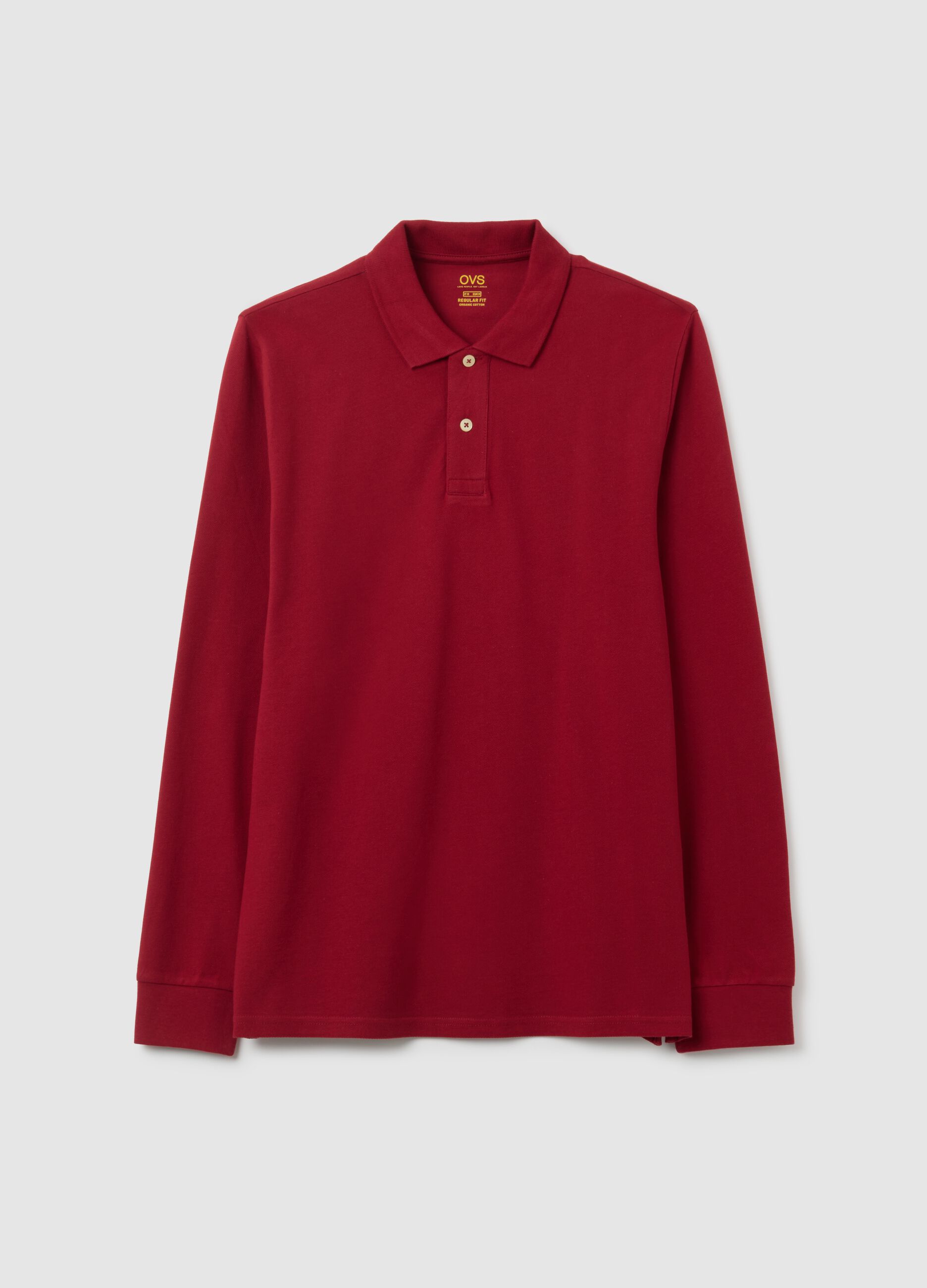 Polo in puro cotone rosso regular fit