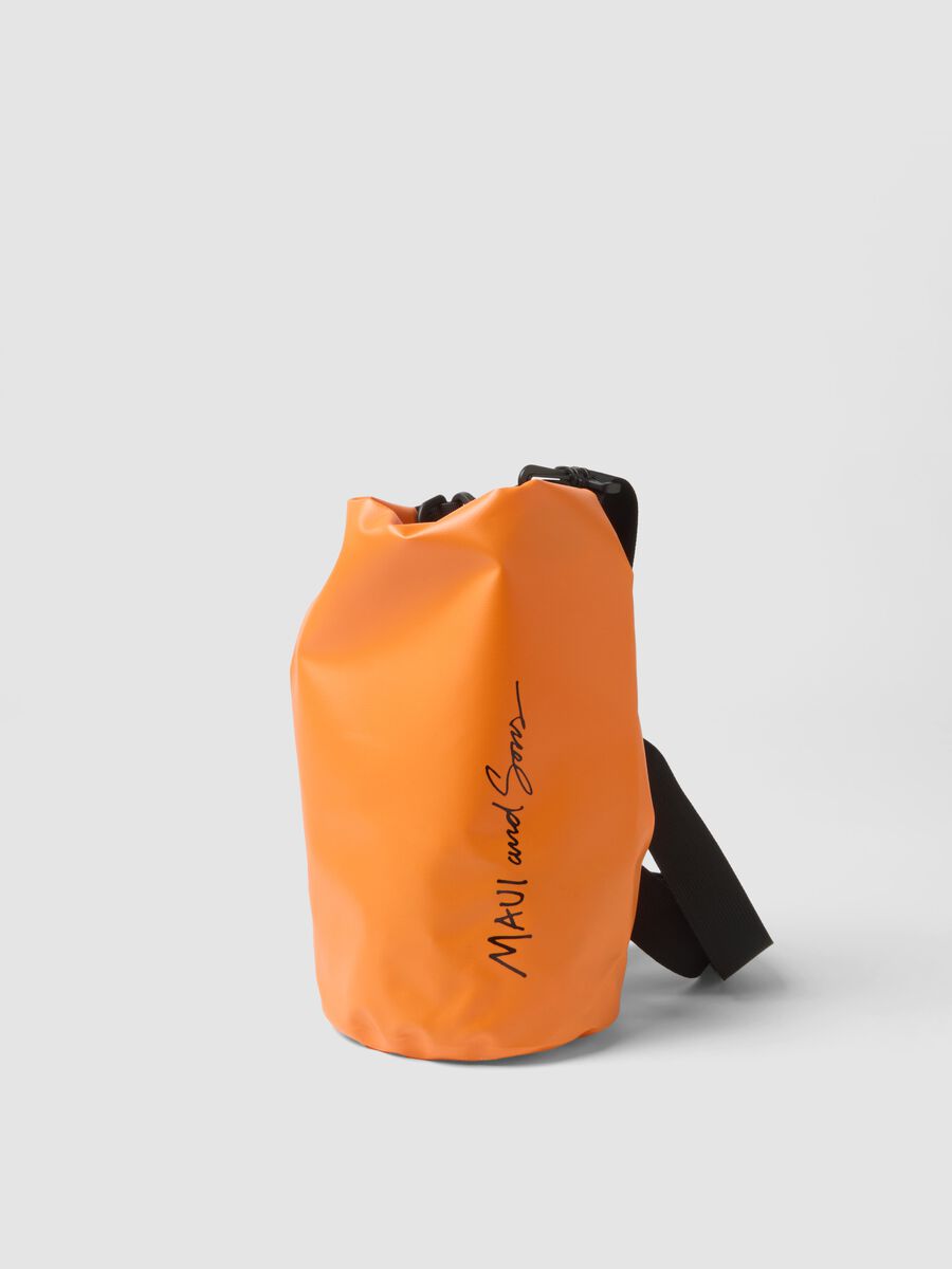 Borsa impermeabile arancione con tracolla regolabile_2