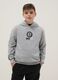 Grey pure cotton children's sweatshirt, regular fit, with Brooklyn Nets logo_0