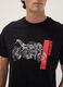 Black pure cotton Ducati print T-shirt, regular fit_2