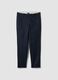 Blue regular-fit stretch cotton twill chino trousers_4