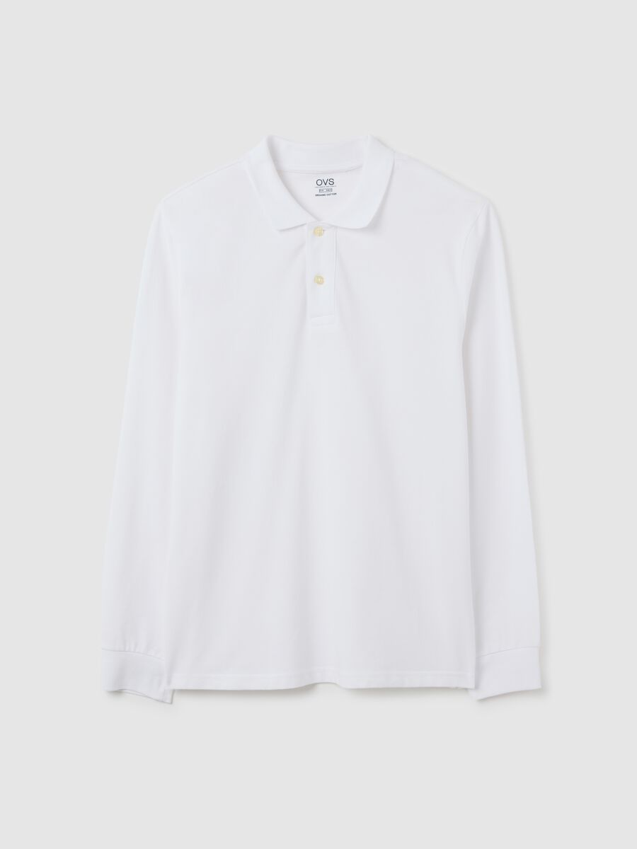 Long-sleeved polo shirt in organic cotton_4