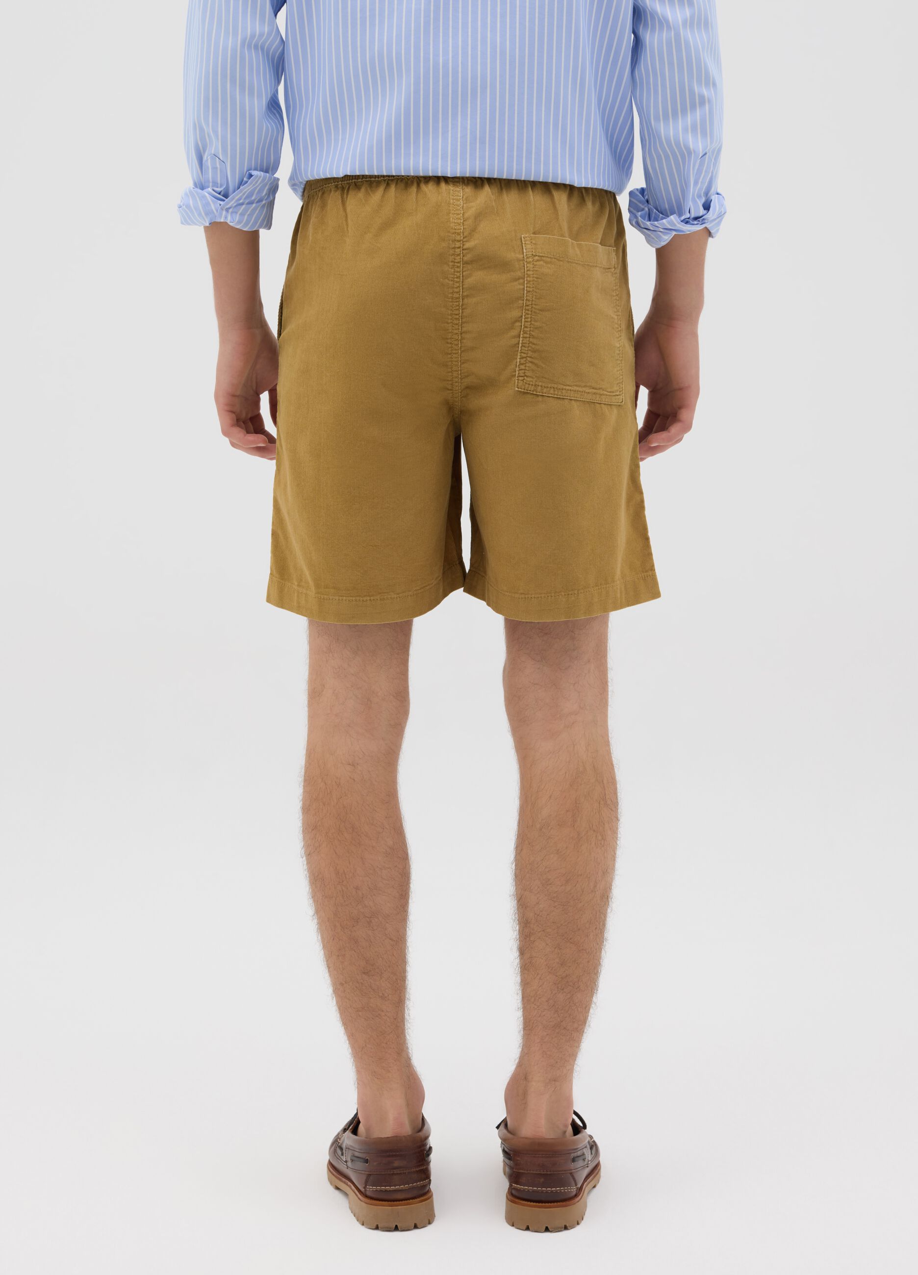 Mustard Corduroy Bermuda Shorts