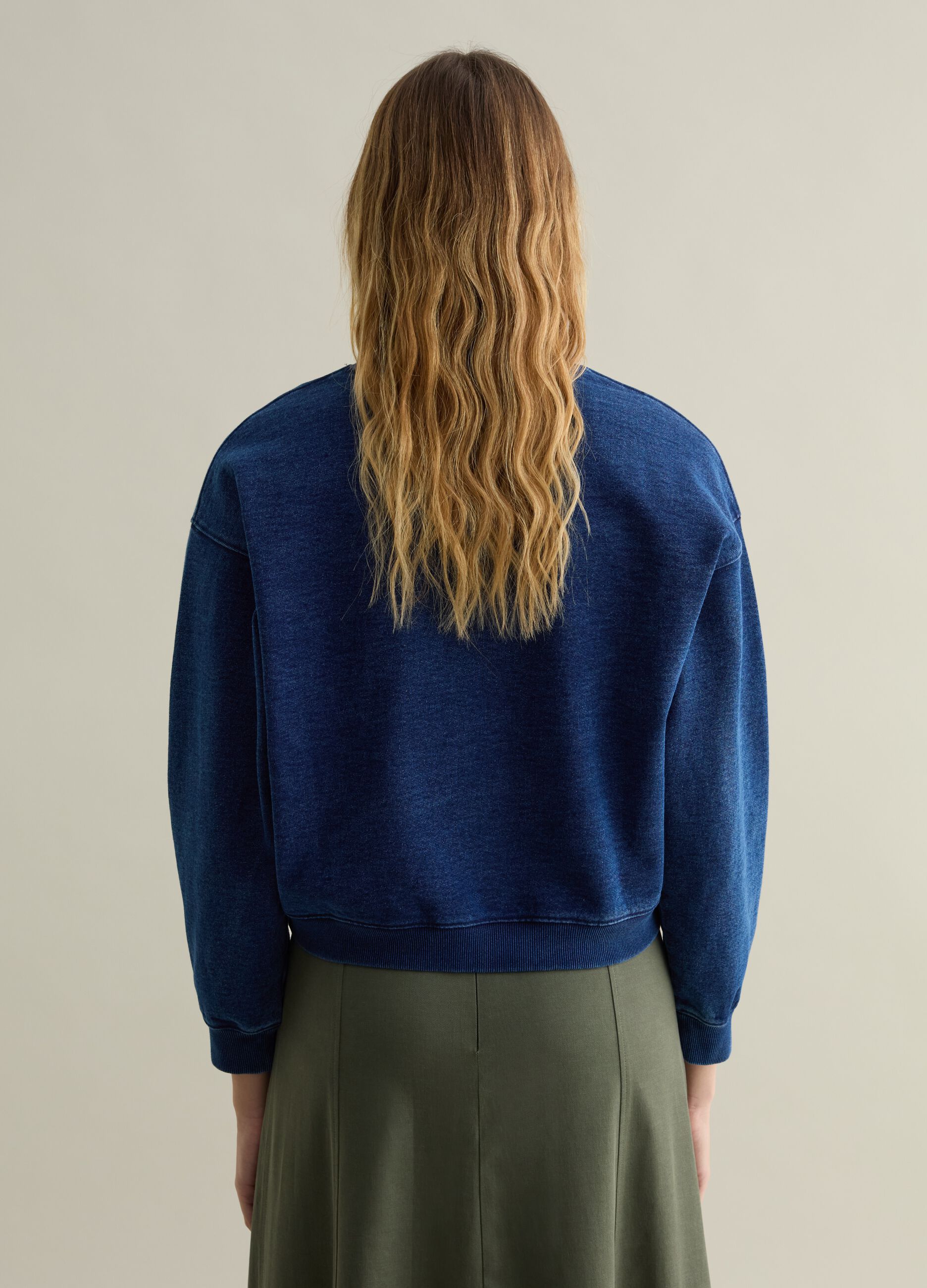 Oversized sweatshirt in denim