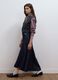 Gonna midi in denim di puro cotone_0