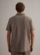 Brown short-sleeve polo in pure cotton, regular fit_3