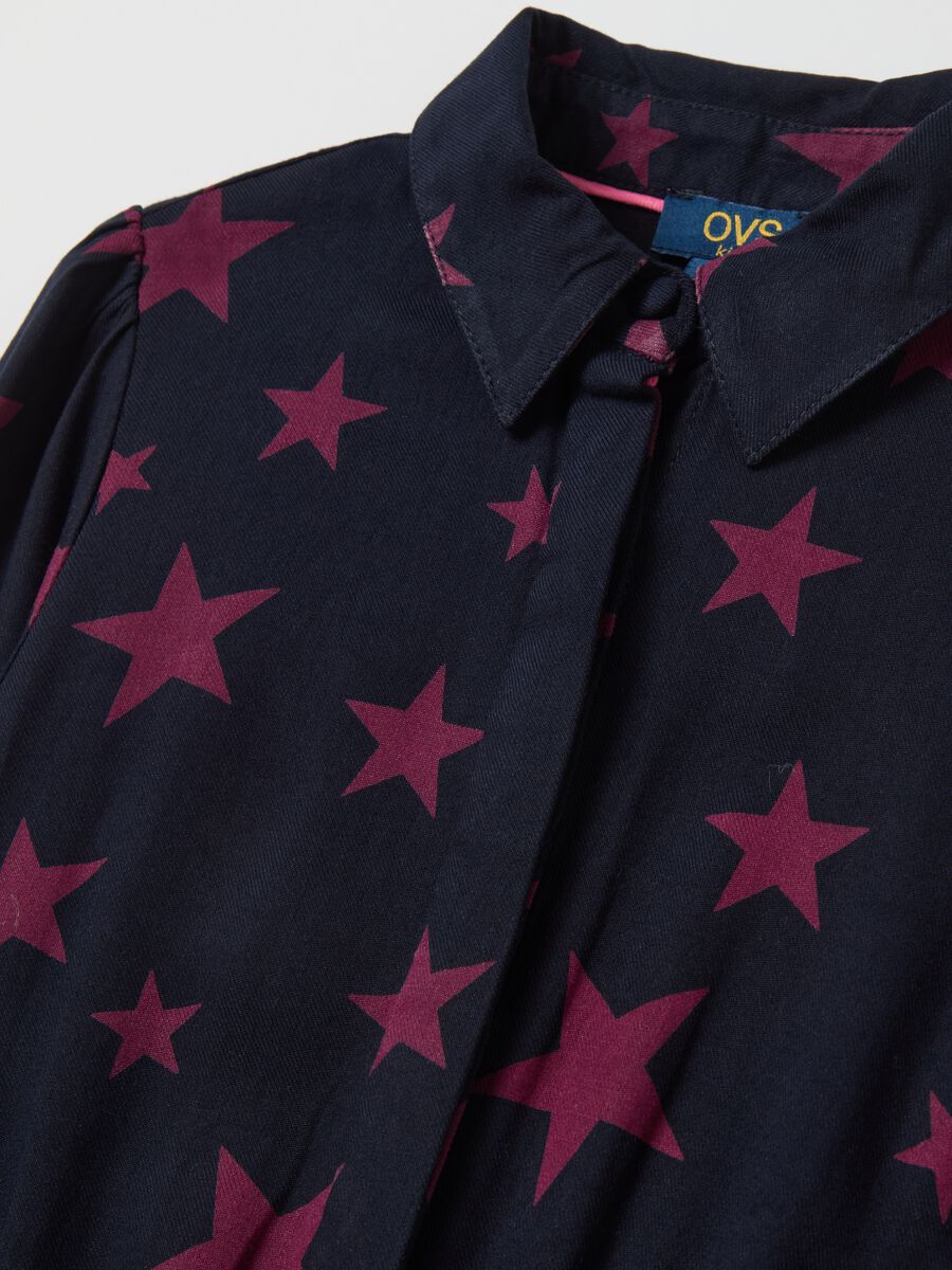 Shirt dress with all-over stars print_2