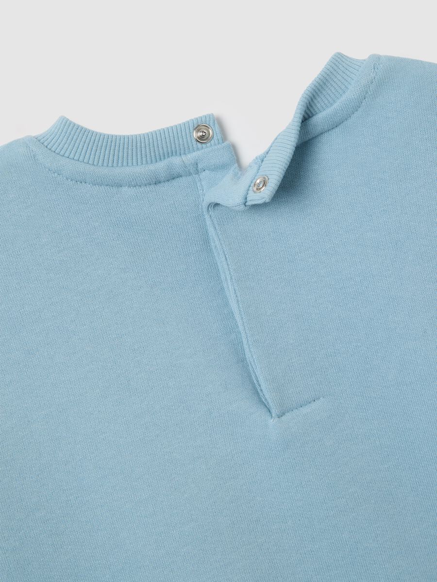 Blue cotton children's sweatshirt, regular fit with Peanuts print_3