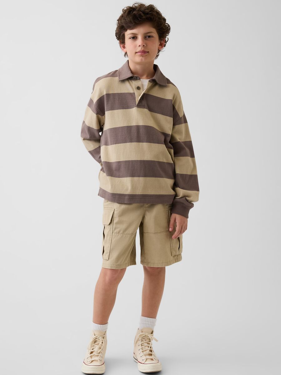 Shorts cargo in puro cotone_0