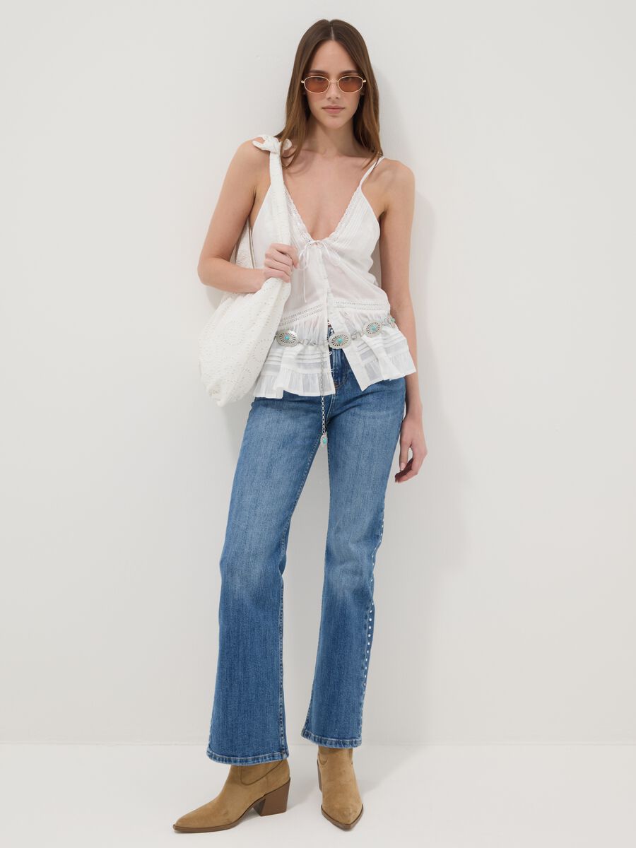 White pure cotton camisole with thin straps_2