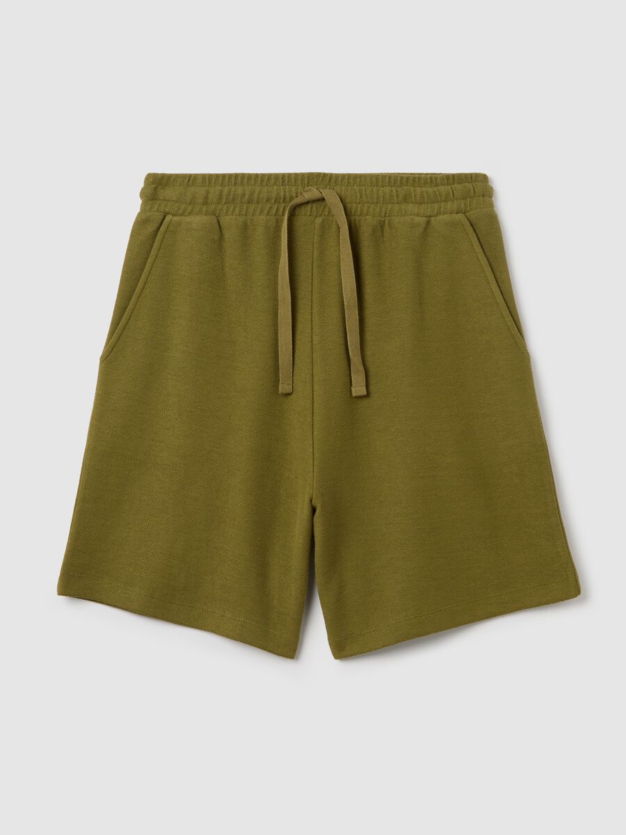 Green cotton Bermuda shorts by Piombo_4