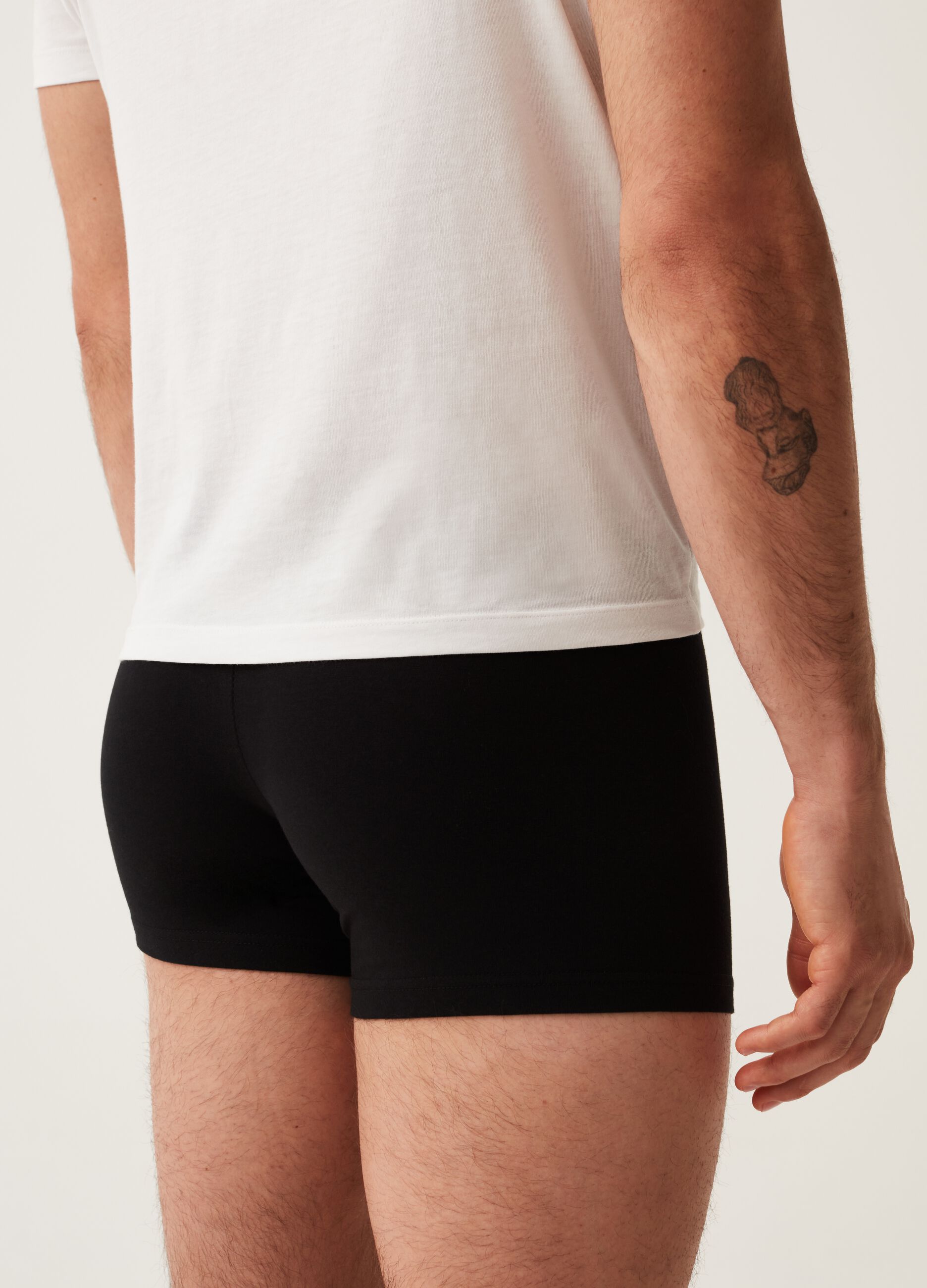 Set cinque boxer in cotone bio stretch