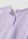Pigiama corto in puro cotone viola da neonata regular fit con stampa_2