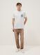 White short-sleeve pure cotton regular-fit T-shirt_0