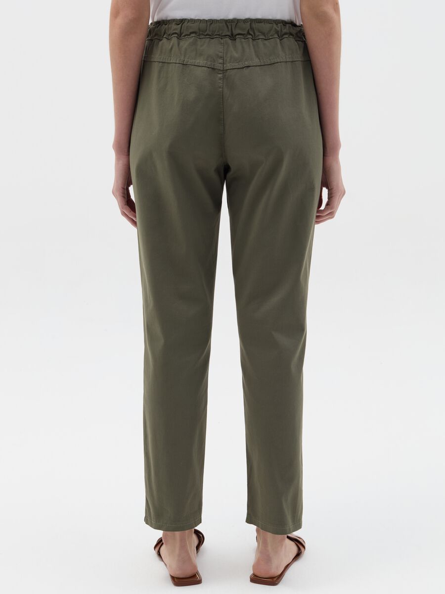 Stretch cotton jogger trousers_3