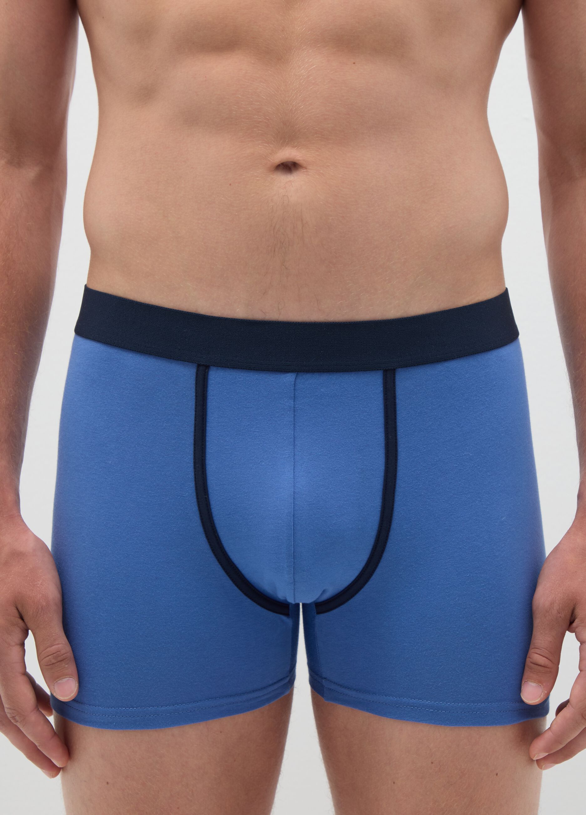 Multicolor Stretch Cotton Boxer Shorts