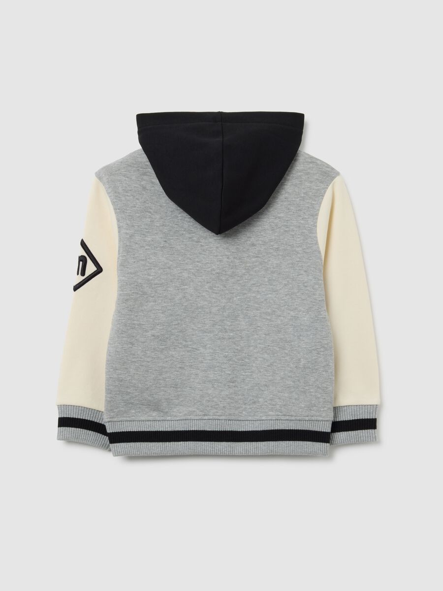 Multicolour regular fit children's sweatshirt in cotton blend with embroidery_1