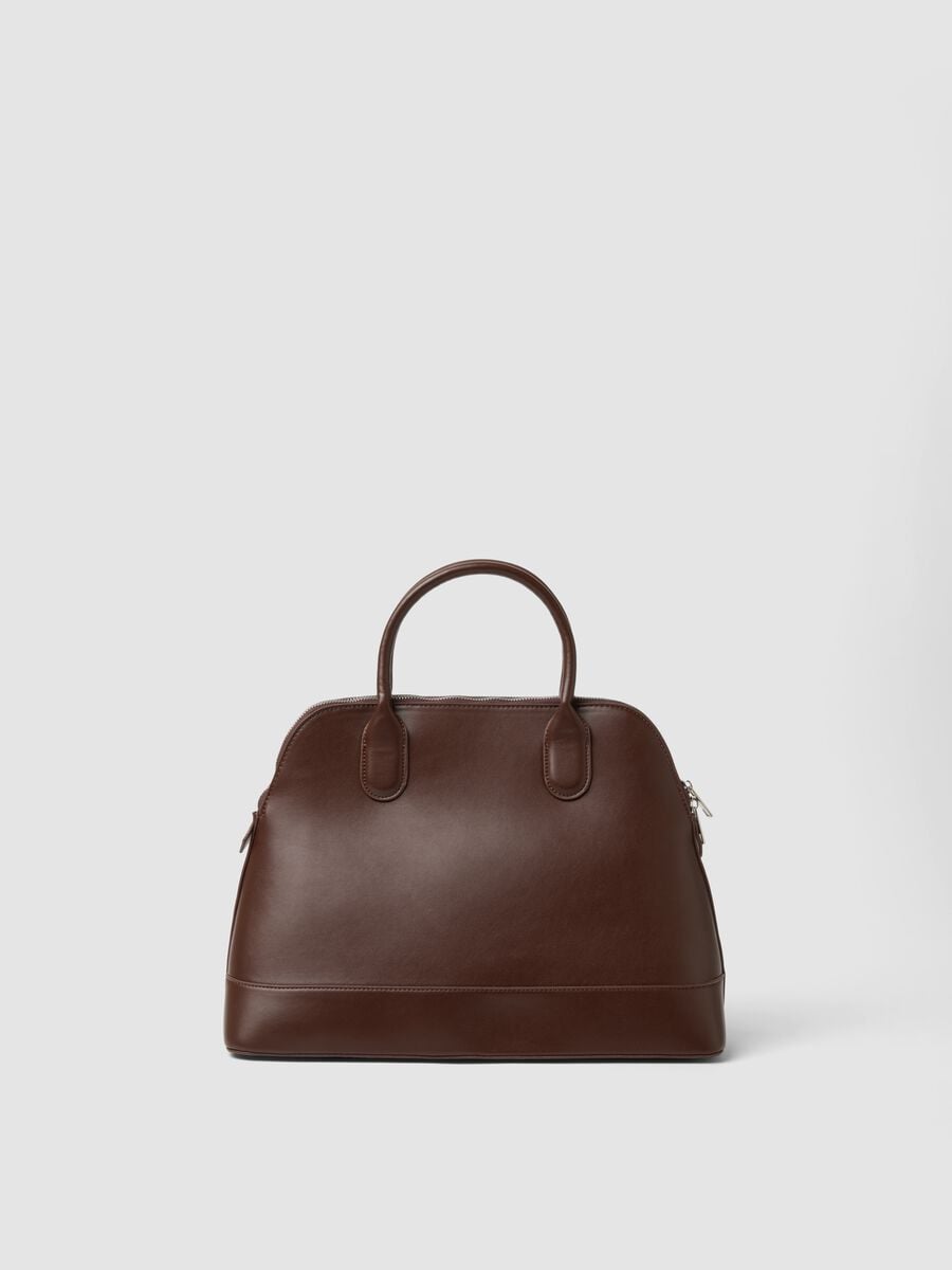 Borsa marrone con chiusura zip_1