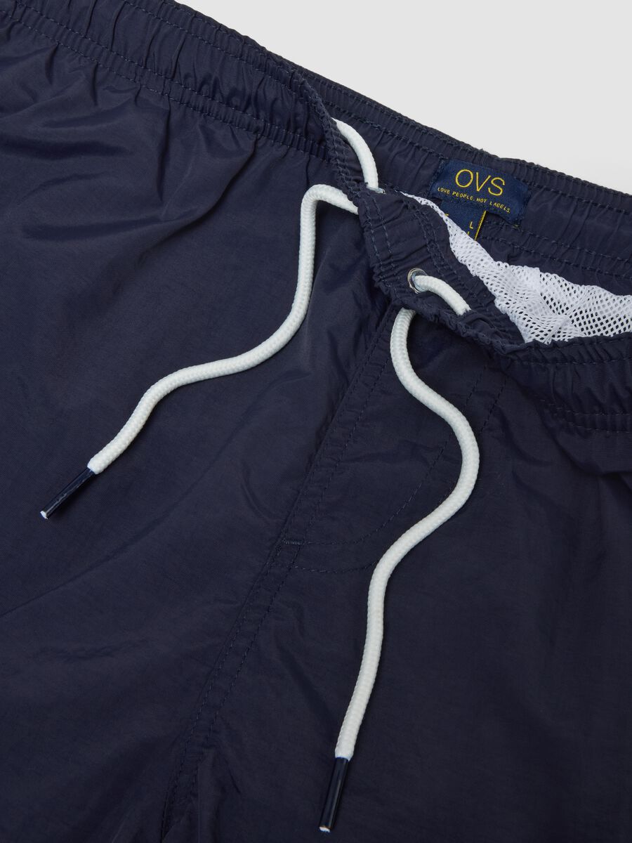 Boxer da mare blu regular fit con coulisse_5