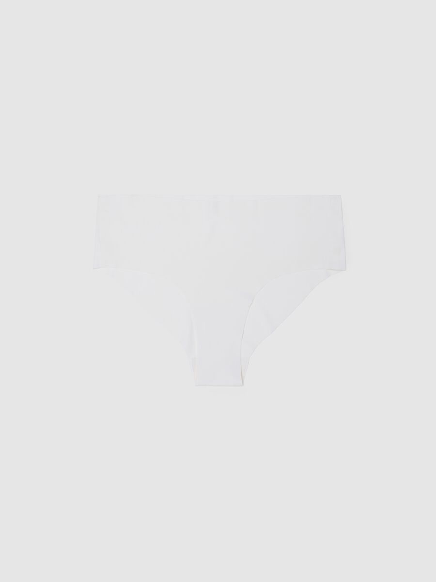 High white stretch fabric briefs_0