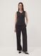 Black slim-fit viscose-blend waistcoat_1