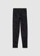 Girl's Skinny Black Cotton Blend Leggings_0