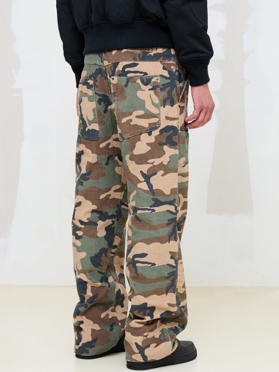 Corduroy Carpenter Pants Washed Camo_3