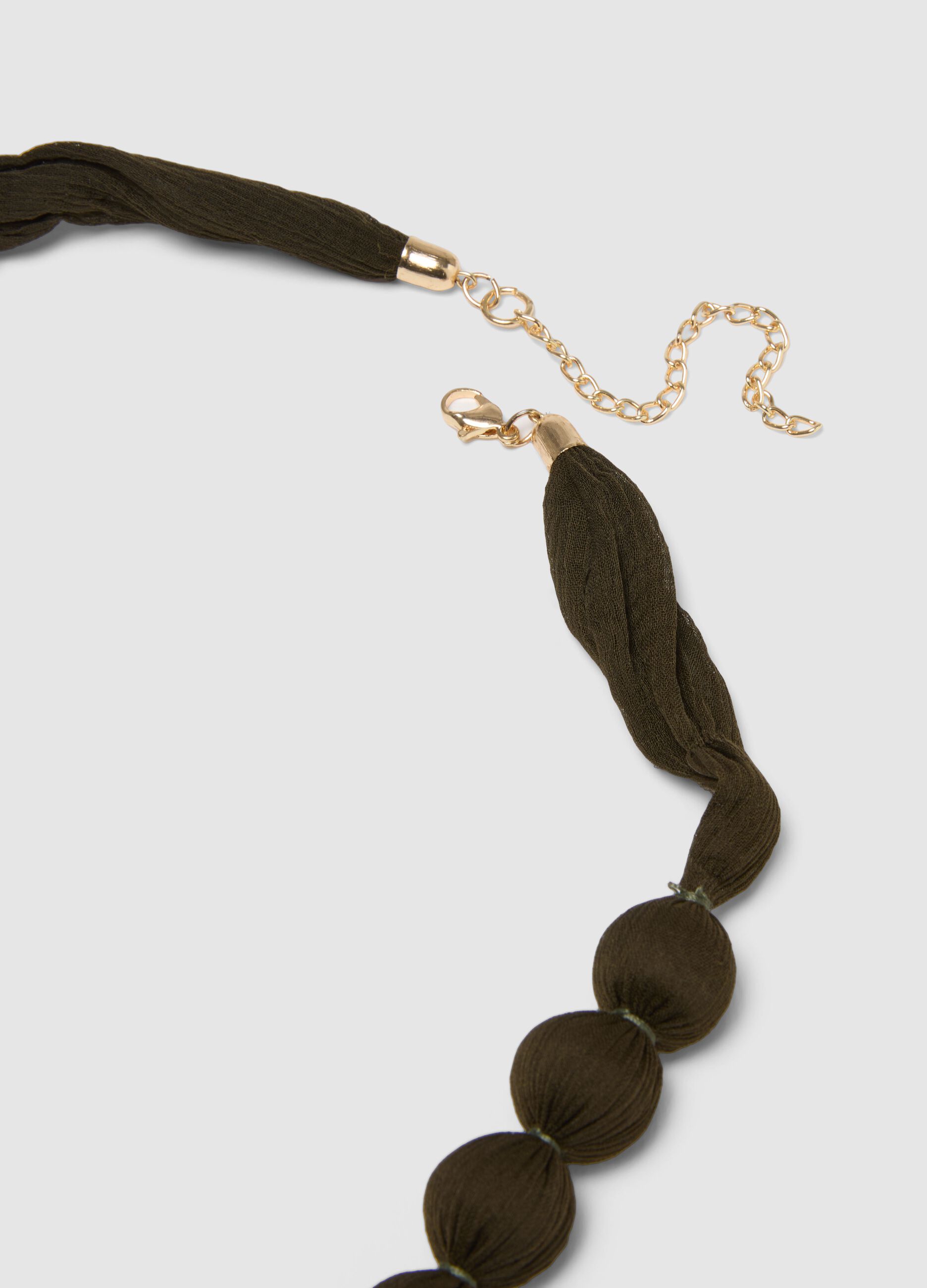 Collana multicolor con pompon