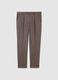 Brown Comfort Fit Chino Trousers_4
