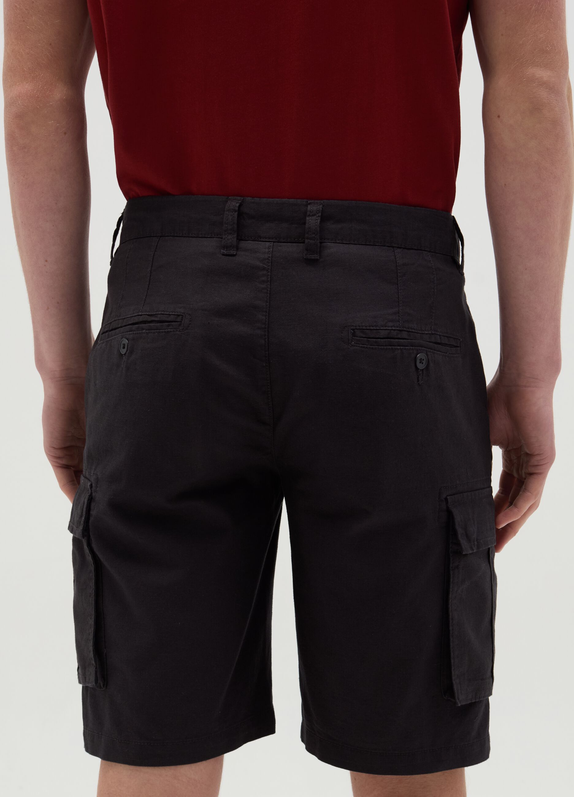 Bermuda cargo in cotone stretch