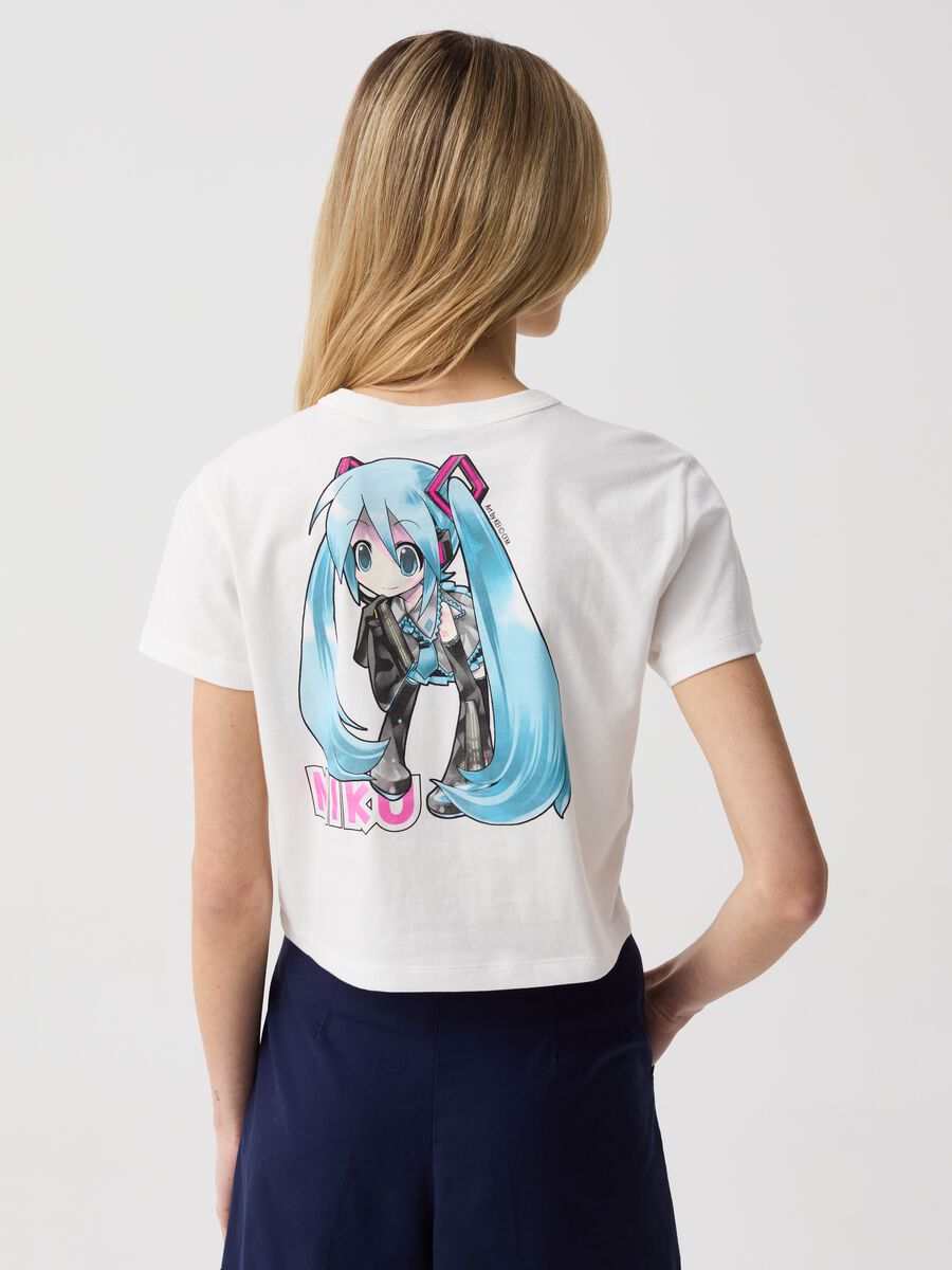Cotton T-shirt with Hatsune Miku print_2
