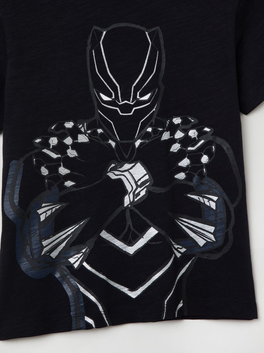 T-shirt in cotone stampa Black Panther_2
