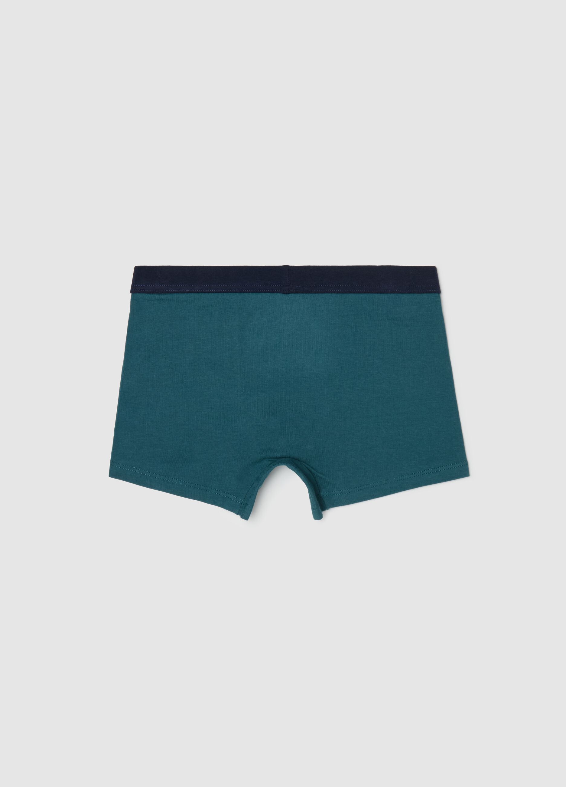 Midi boxer shorts in stretch cotton