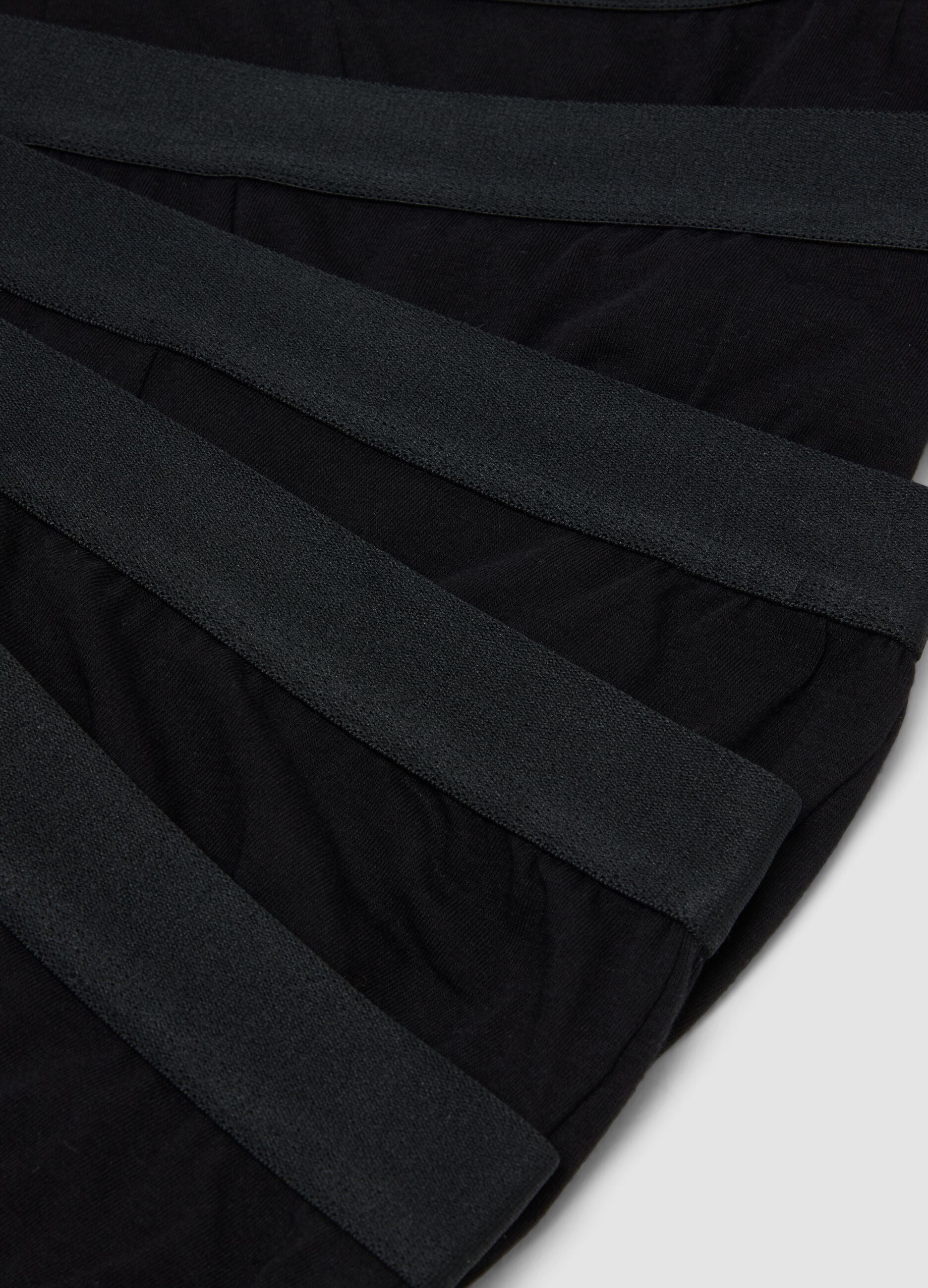 Five-pack of black stretch organic cotton briefs