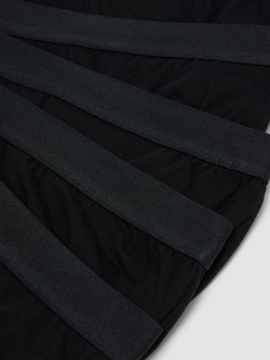 Multipack di cinque slip neri in cotone organico elasticizzato_5