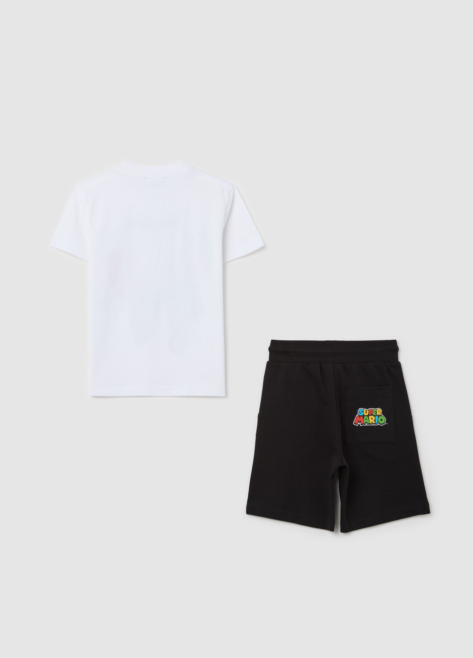Jogging set bianco e nero con stampa Super Mario™