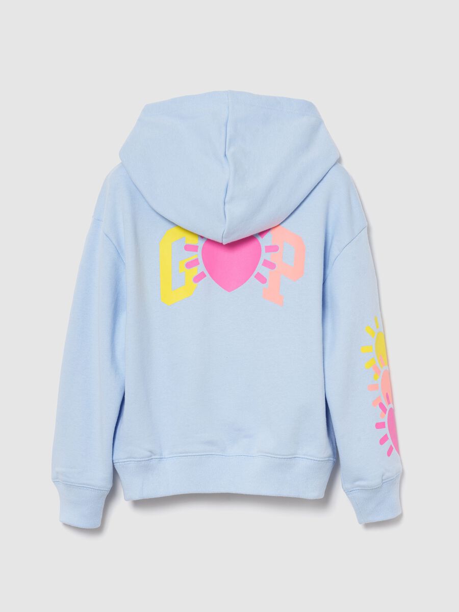 Felpa con logo e cappuccio in misto cotone_1