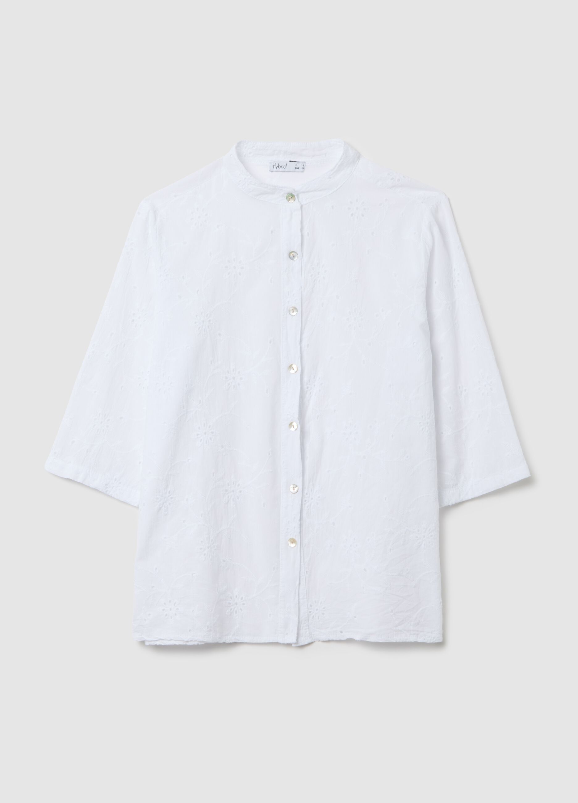 Women's White Pure Cotton Regular Fit Shirt