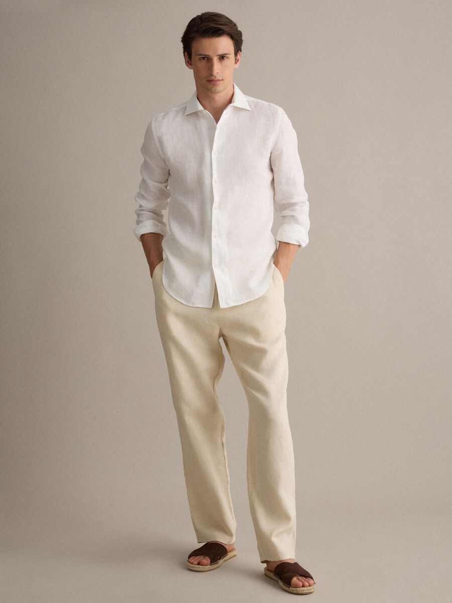 Brown genuine leather slides_1