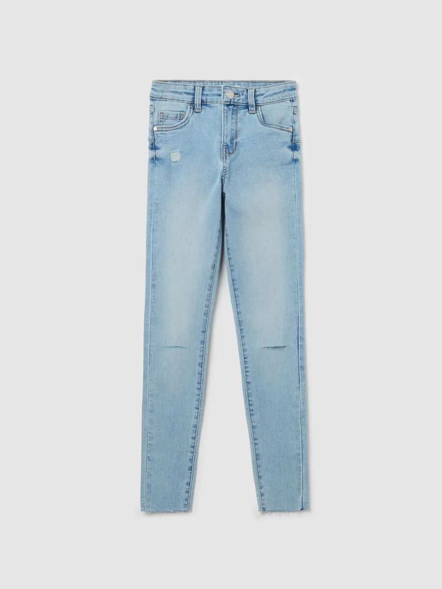 Slim-fit jeans with abrasions_0