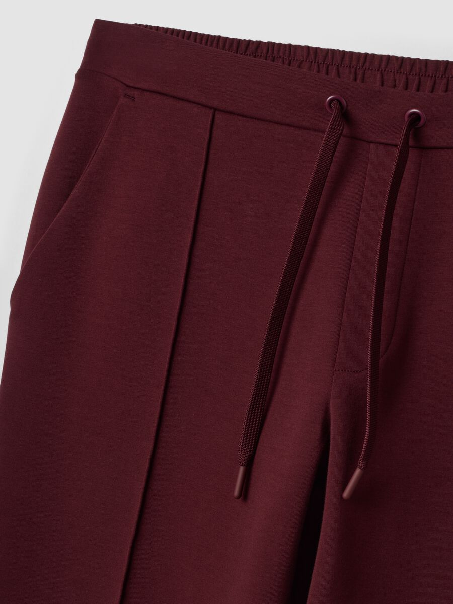 Pantaloni rossi in cotone elasticizzato regular fit_1