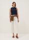 Blue sleeveless viscose blend tank top regular fit_1