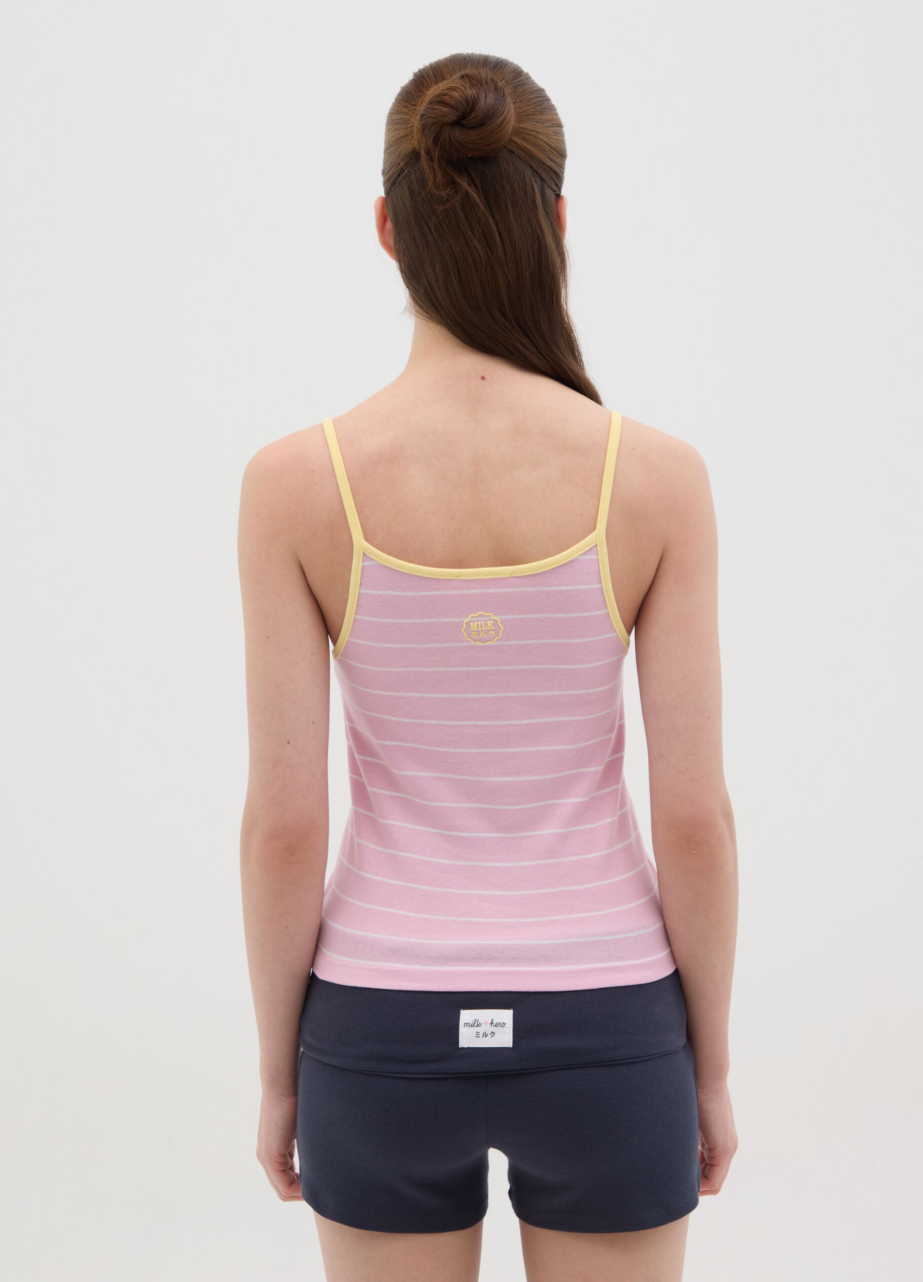Canotta da donna in puro cotone multicolor regular fit